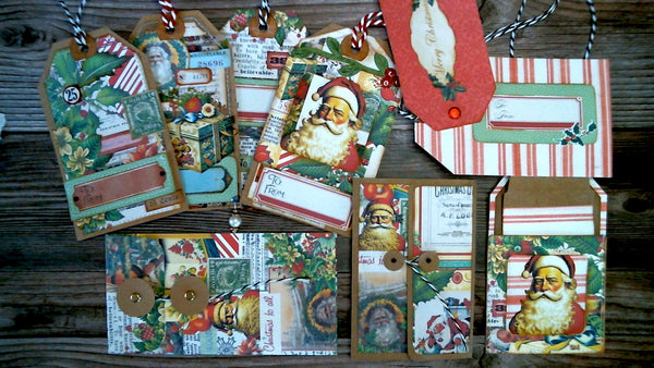 Digital Papers - Christmas Tag Maker Pack