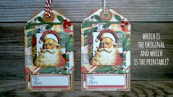 Digital Papers - Christmas Tag Maker Pack
