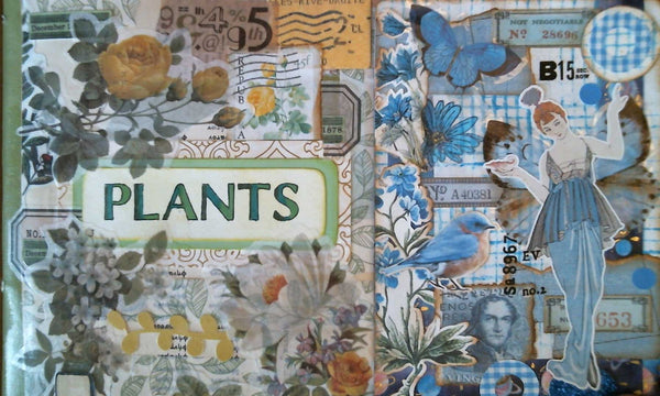 Digital Papers - Ephemera Postage Stamps and Numbers