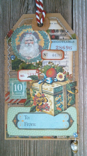 Digital Papers - Christmas Tag Maker Pack