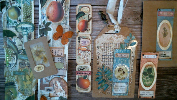Digital Papers - Ephemera Postage Stamps and Numbers