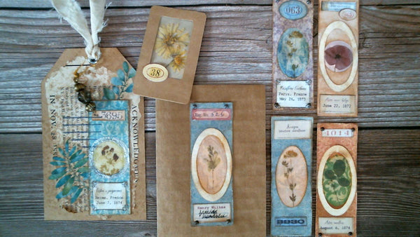 Digital Papers - Ephemera Postage Stamps and Numbers