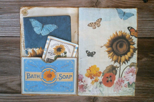 Multi Colored Junk Journal Spread Made From Printable