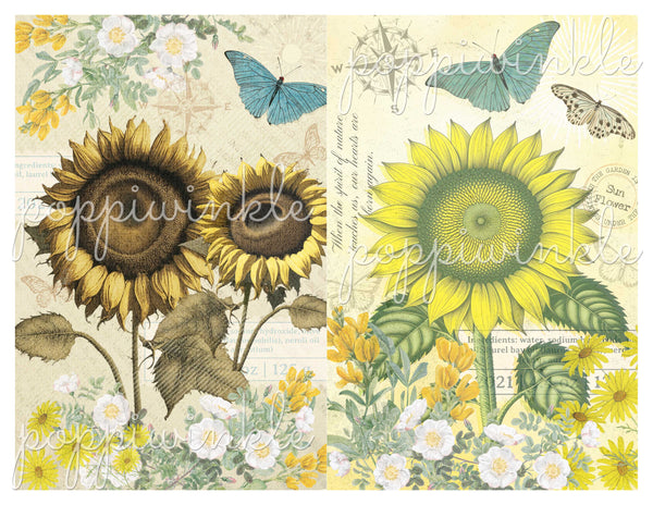 Sunflower Junk Journal Spread Page 4