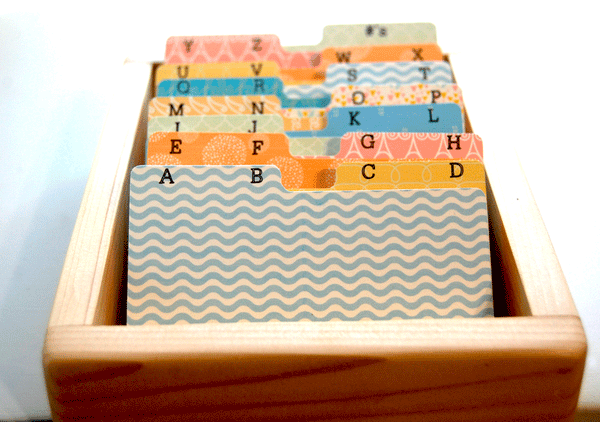 Rolodex Dividers - 2 Letters per Divider - Multi Pattern