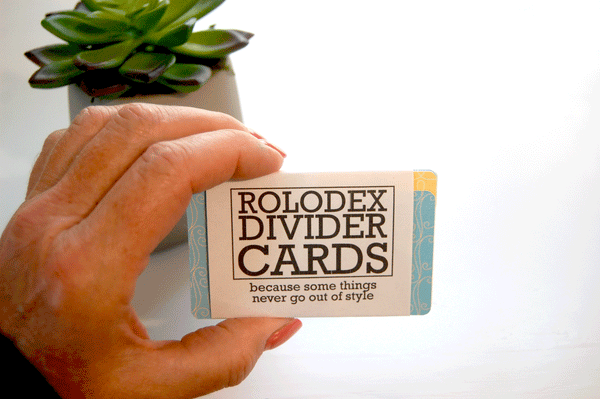 Mini Rolodex Dividers