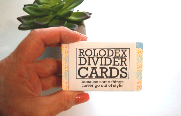 Mini Rolodex Dividers