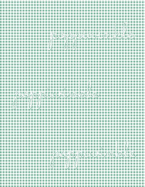 Green and white checker print. An 8.5" x 11" page full of green and white gingham. There are watermarks on the page.