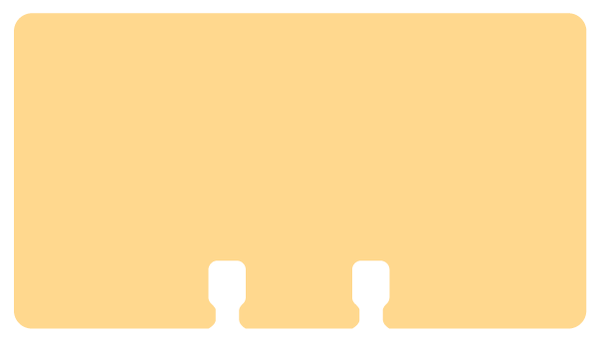 A tiny pastel orange Rolodex refill card.