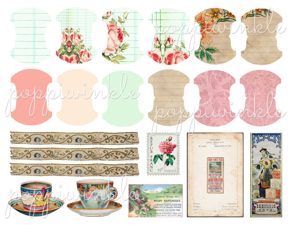 Digital Papers - Tea Party