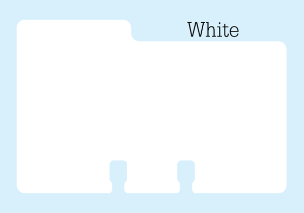 Sturdy Rolodex Dividers made of two layers of white cardstock