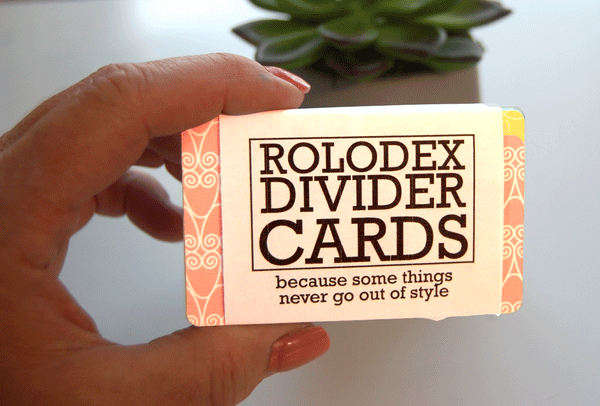 Mini Rolodex Dividers