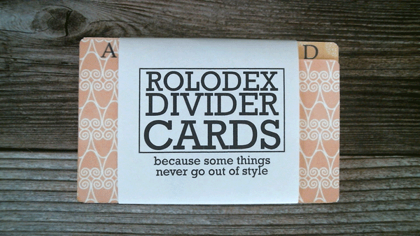Rolodex Dividers - 2 Letters per Divider - Multi Pattern