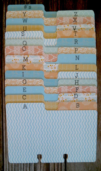 Sturdy 3" x 5" Rolodex dividers in fun pastel patterns.