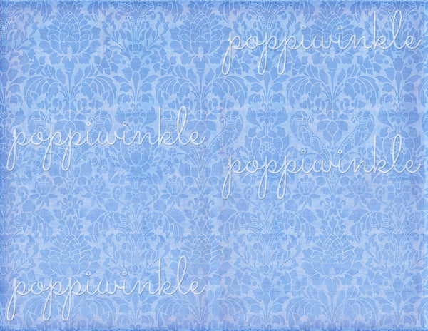 Blue damask printable paper