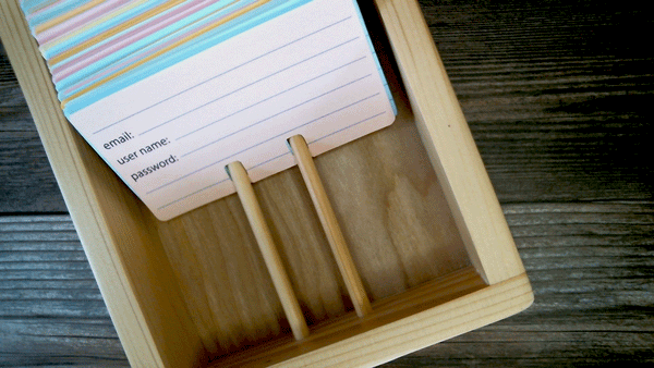 Rolodex Password Cards