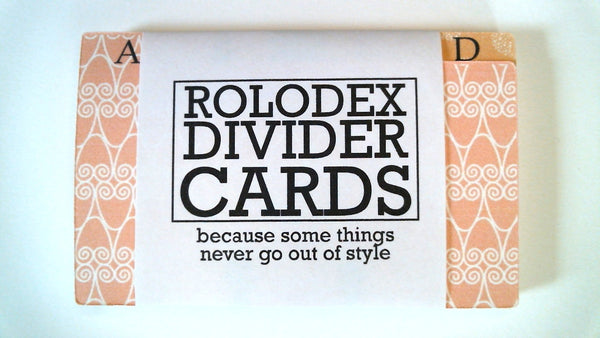 Rolodex Dividers - 2 Letters per Divider - Multi Pattern