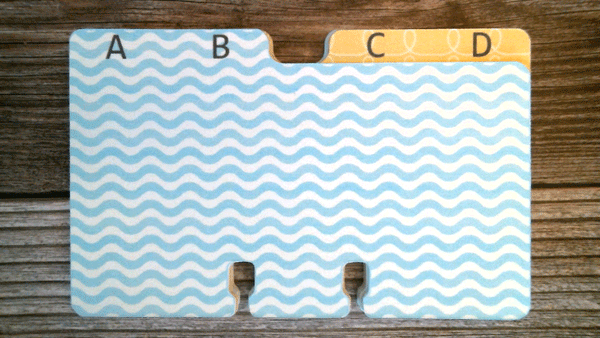 Rolodex Dividers - 2 Letters per Divider - Multi Pattern