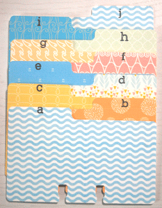 Pretty Rolodex Dividers in many colorful patterns. 