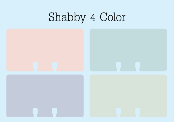 Shabby Chic colored Rolodex cards in 4 pretty colors: pink, green, purple and yellow