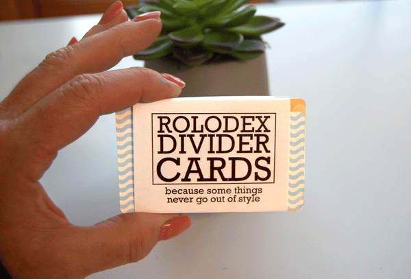 Mini Rolodex Dividers